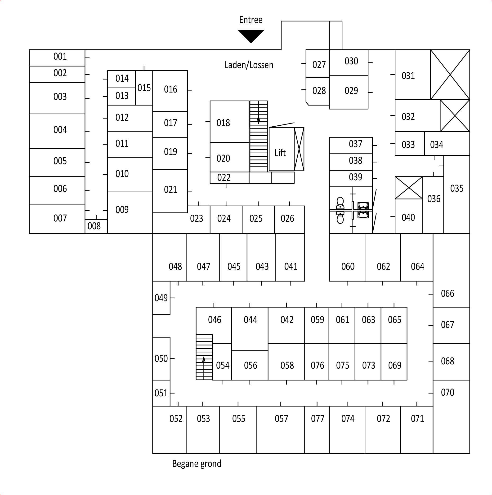 Plattegrond Selfstorage Zuidplas